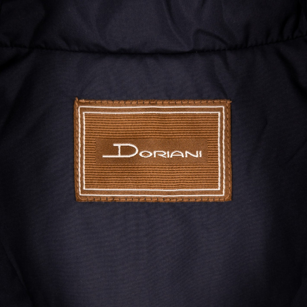 Navy Melange Cashmere Padded Gilet