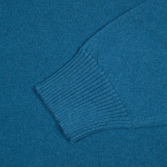 Deep Teal Cashmere Crewneck Sweater