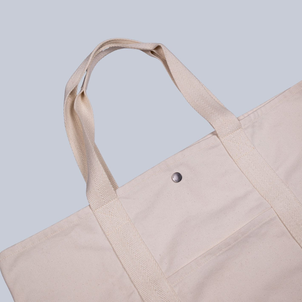 Off White Canvas Large Tote