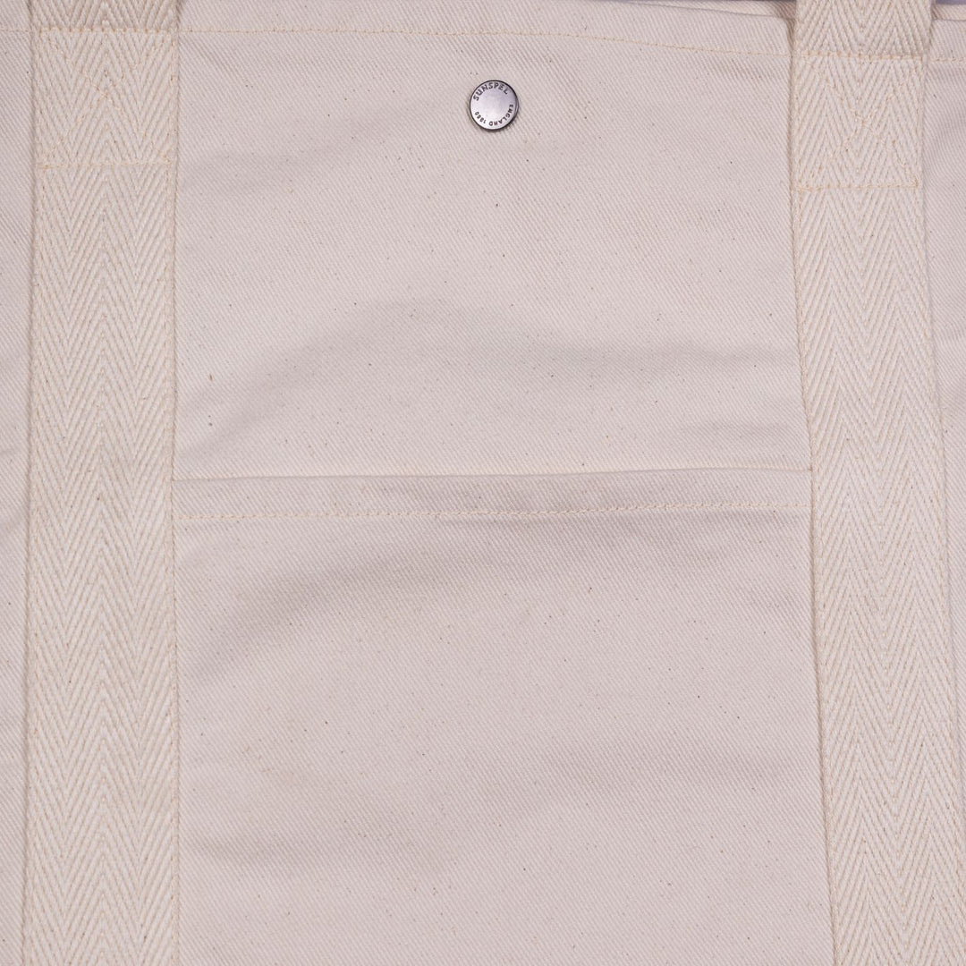 Off White Canvas Large Tote