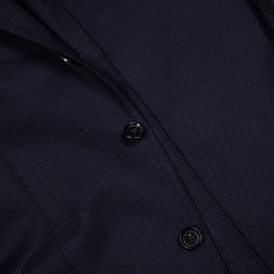 Navy Hopsack Balloon Wool Blazer