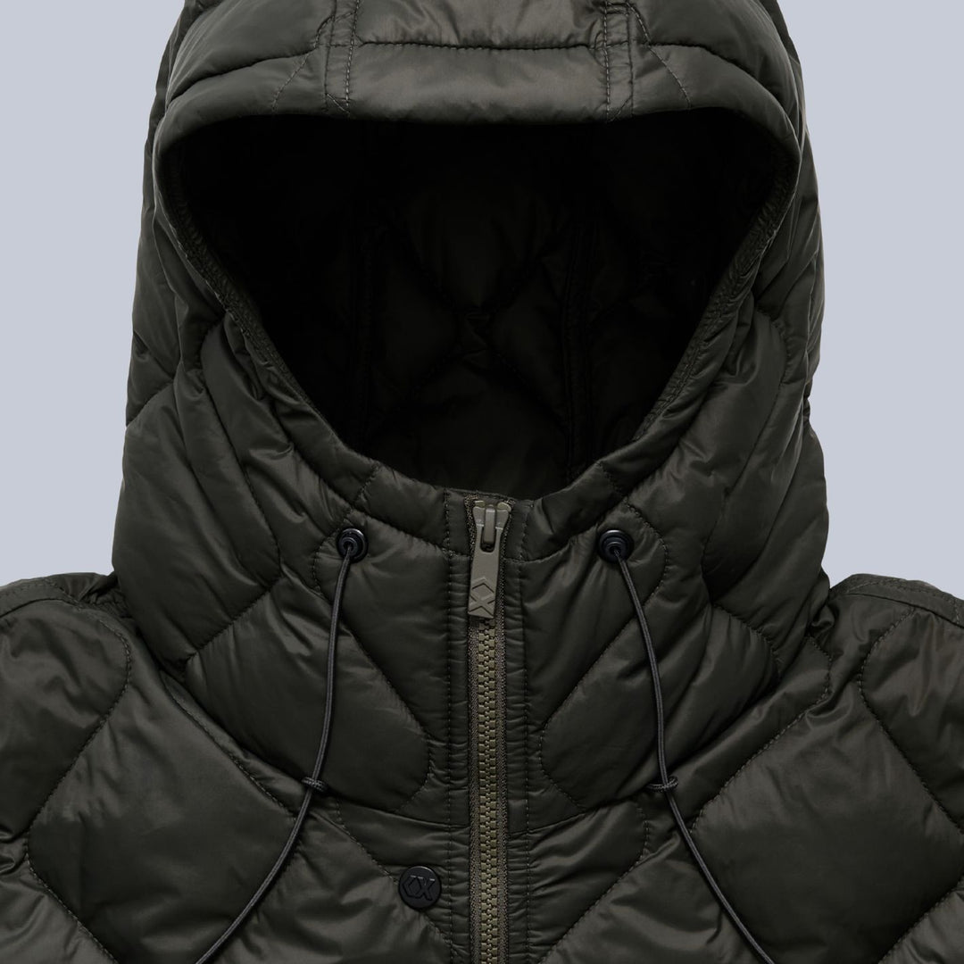 Olive Technical Parka Jacket