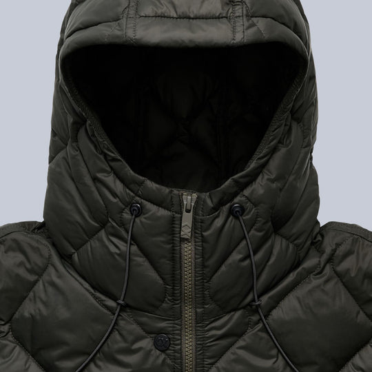 Olive Technical Parka Jacket