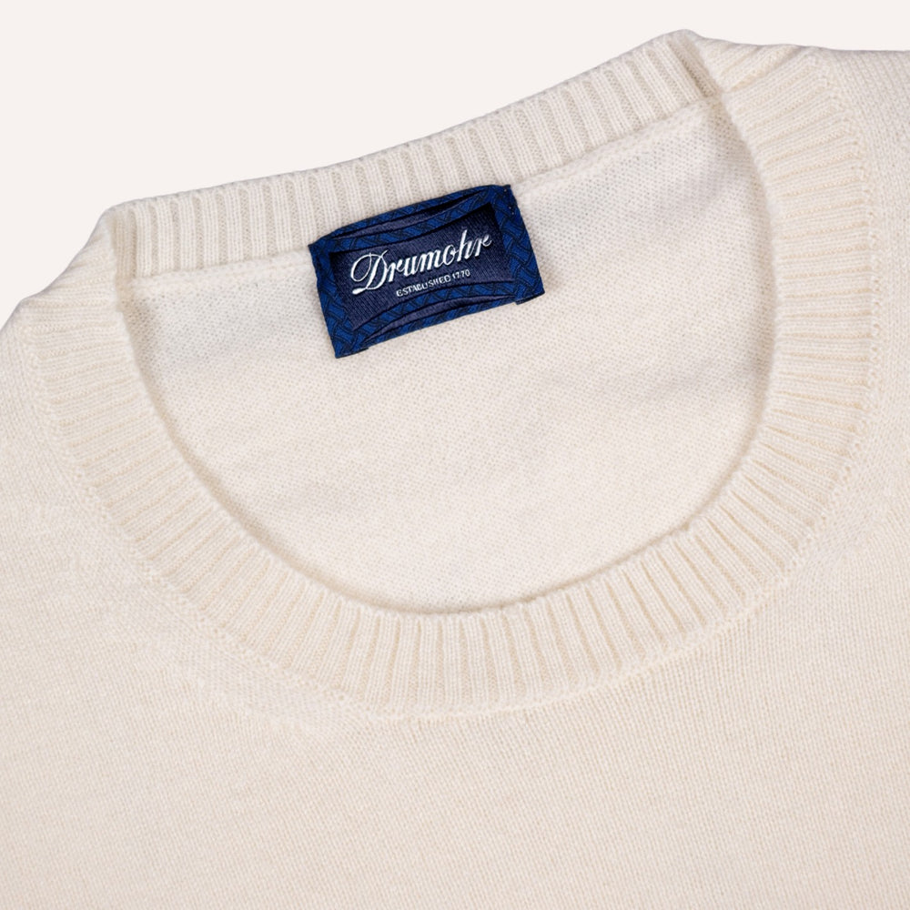 Cream Cashmere Crewneck Sweater