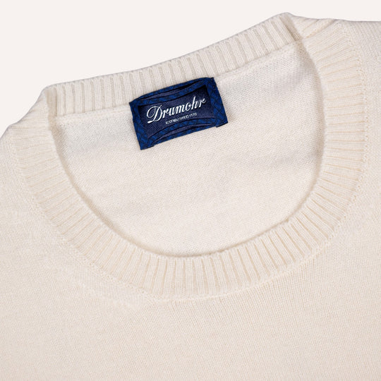 Cream Cashmere Crewneck Sweater