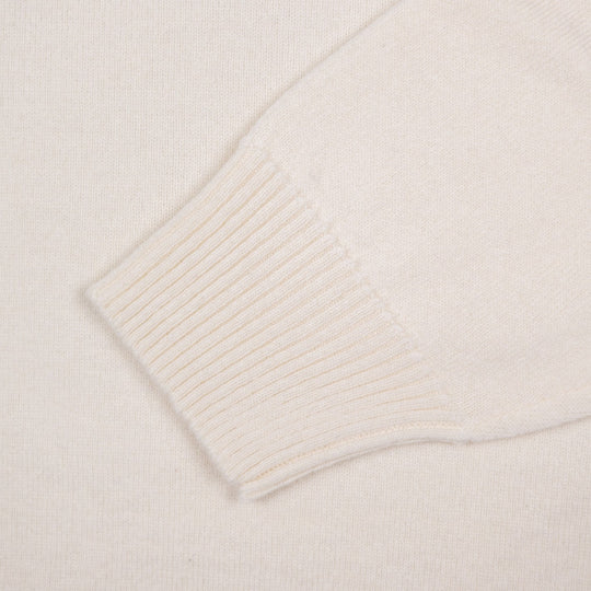 Cream Cashmere Crewneck Sweater