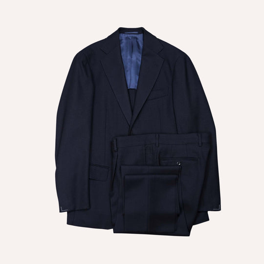 Navy Wool Calm Twist Suit