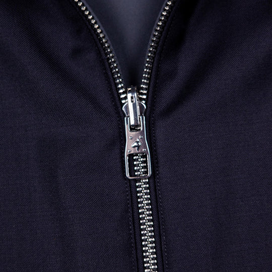 Navy Reversible Wool & Polyester Lightweight Gilet