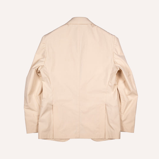 Beige Cotton Silk Suit