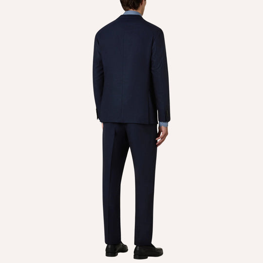 Navy Virgin Wool Unconstructed Suit