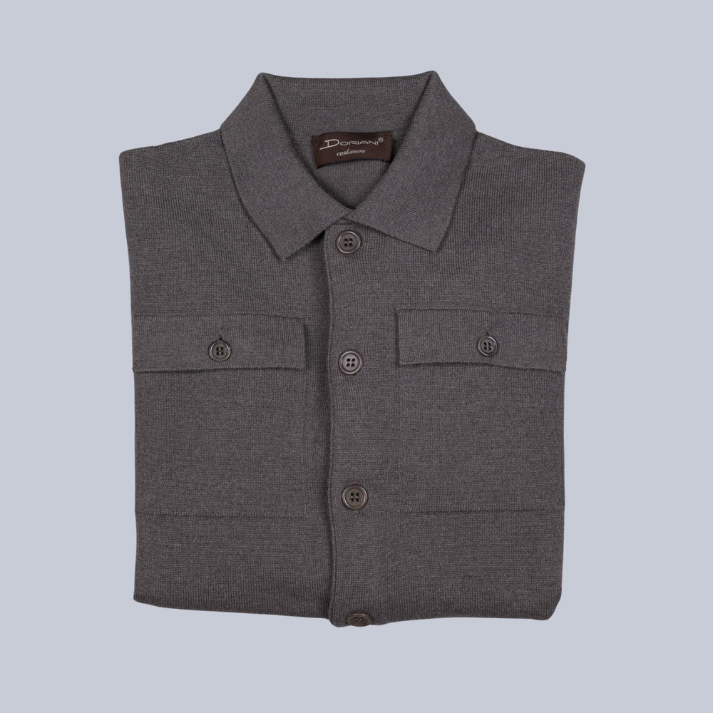 Green Cashmere Knit Overshirt Sweater