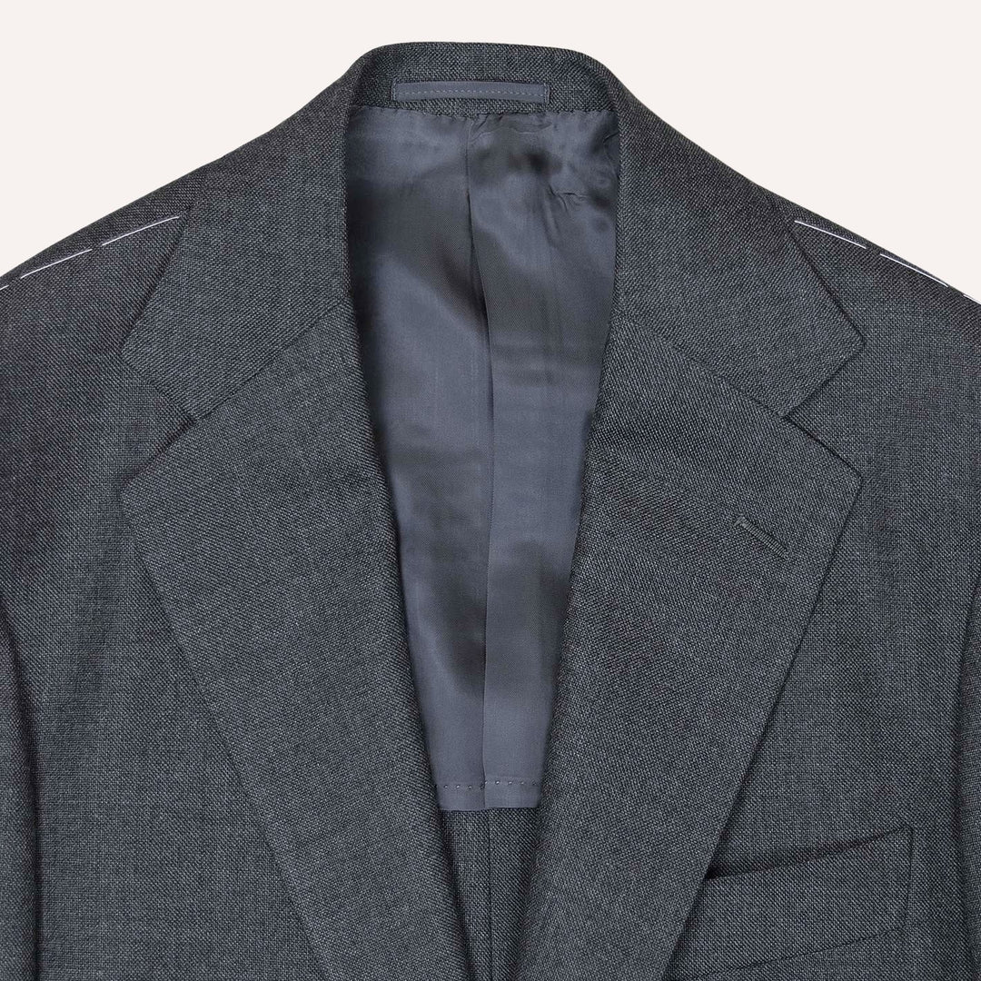 Grey Melange Wool Calm Twist Suit
