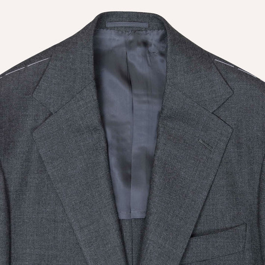 Grey Melange Wool Calm Twist Suit