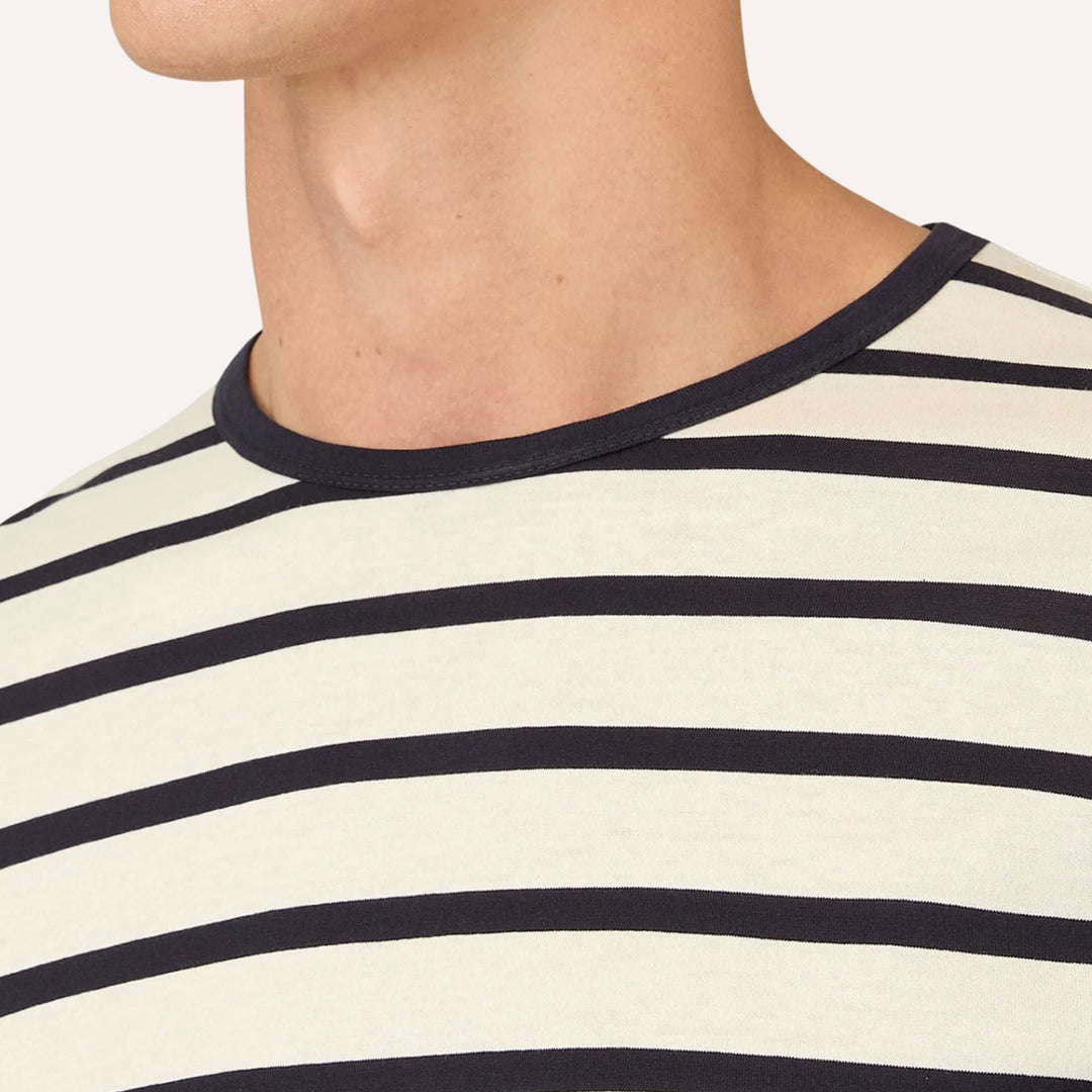 Ecru Navy Breton Stripe T-shirt