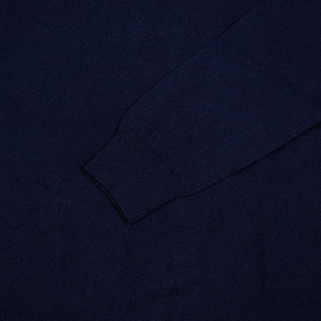 Navy Cashmere Crewneck Sweater