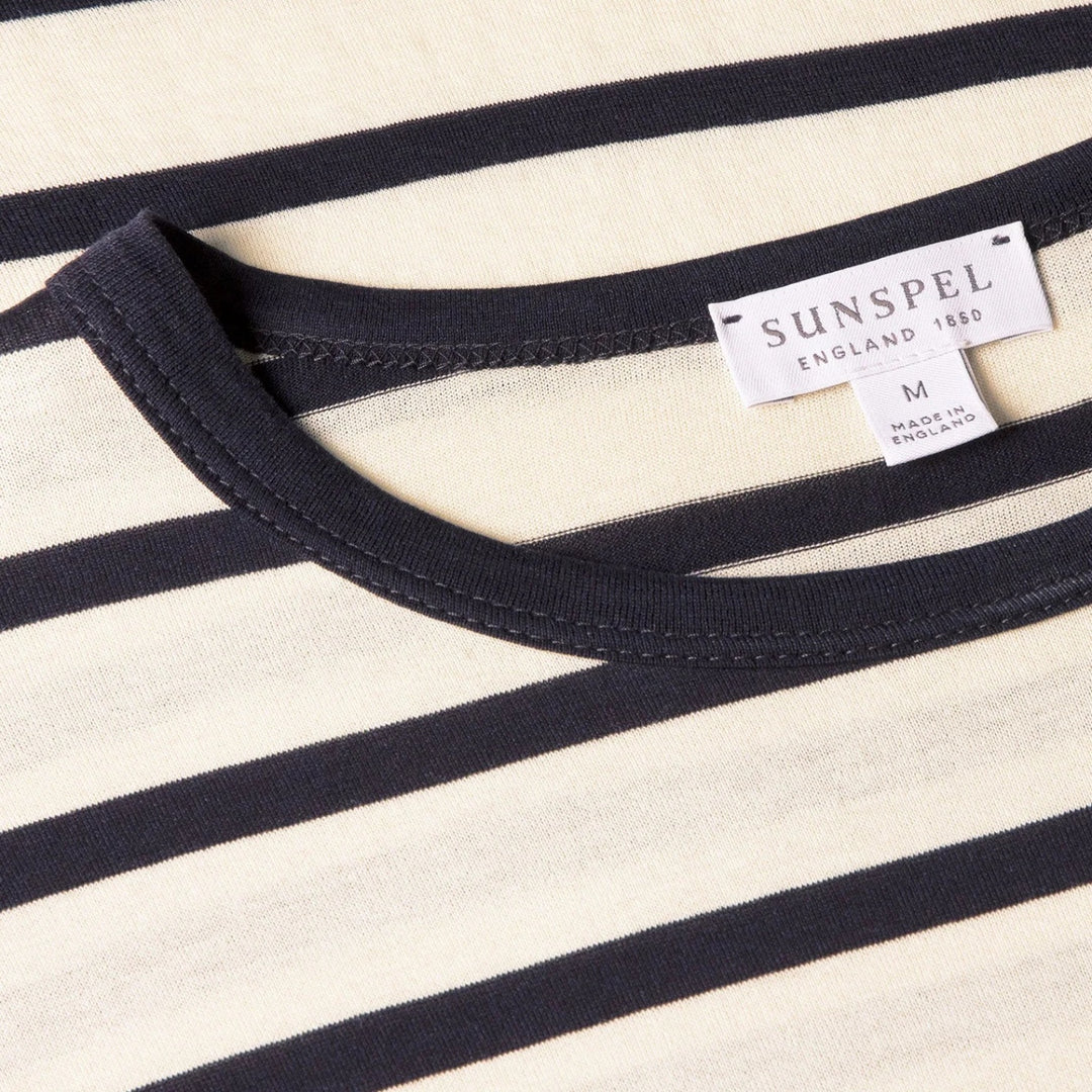 Ecru Navy Breton Stripe T-shirt