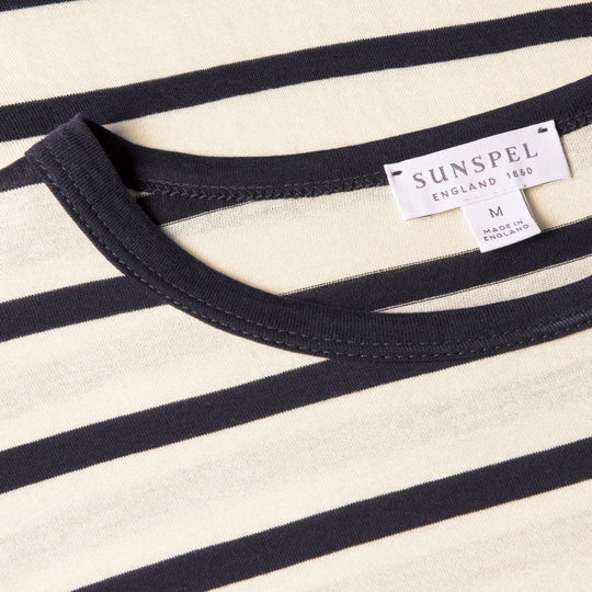 Ecru Navy Breton Stripe T-shirt