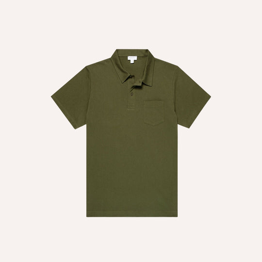 Deep Olive Riviera Short Sleeve Polo Shirt