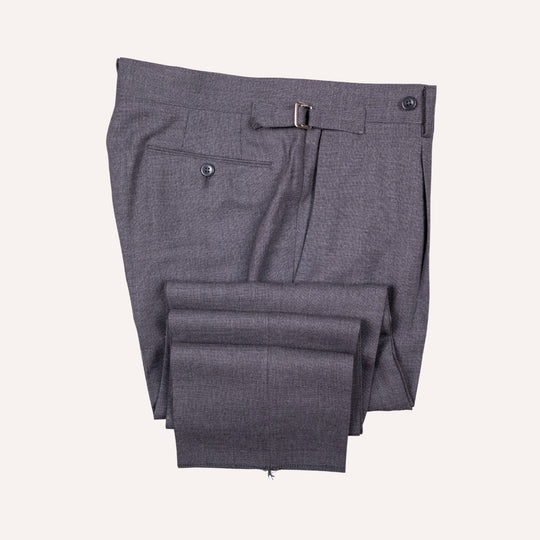 Mid Grey Tropical Wool Trousers