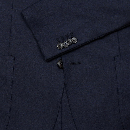 Navy Virgin Wool Unconstructed Suit