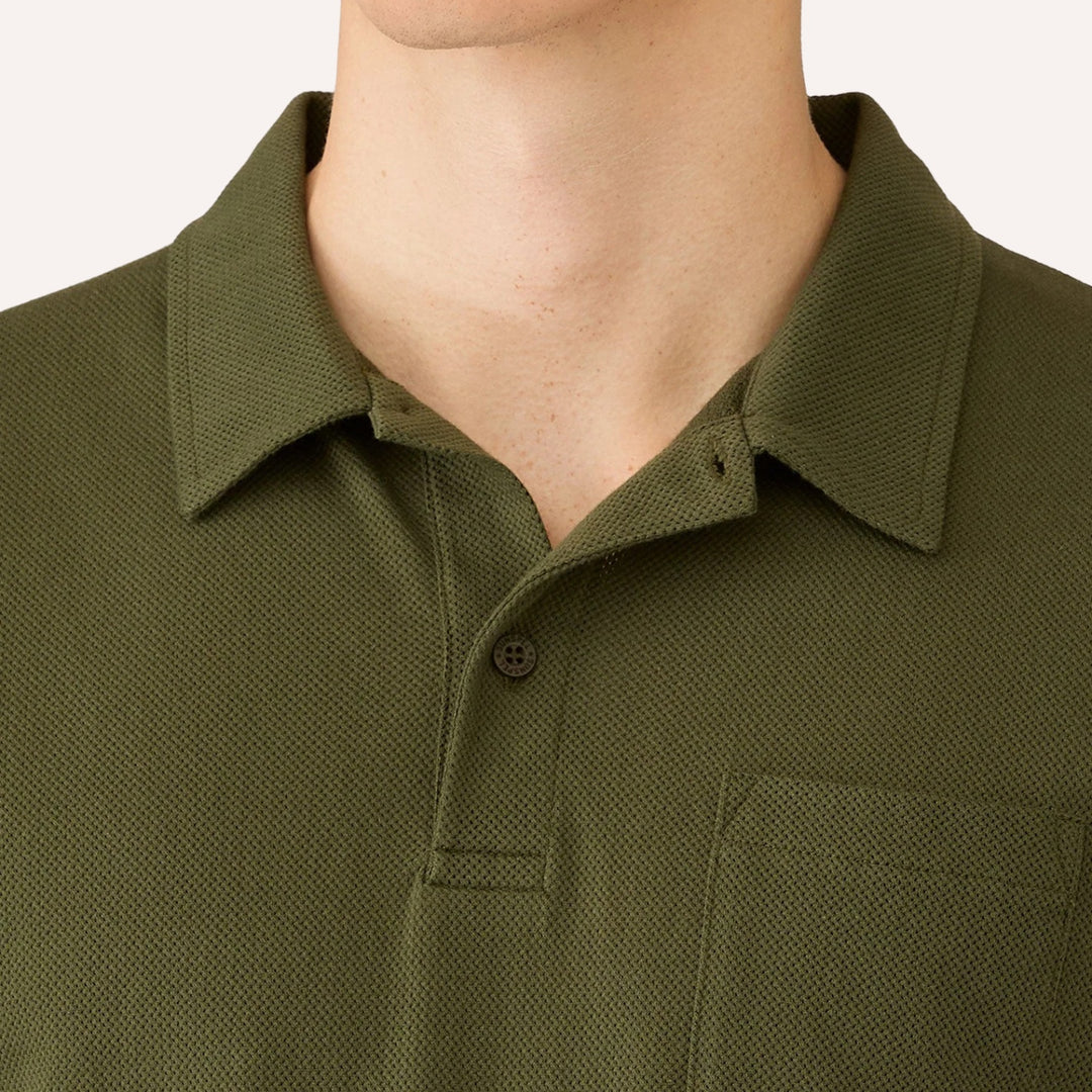 Deep Olive Riviera Short Sleeve Polo Shirt