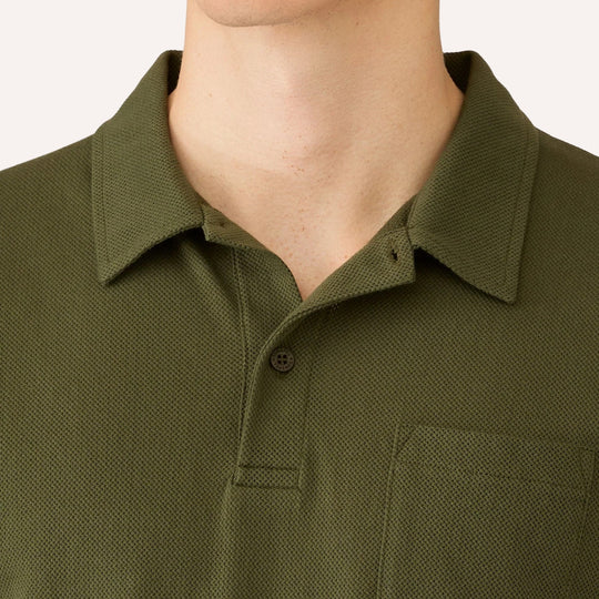 Deep Olive Riviera Short Sleeve Polo Shirt