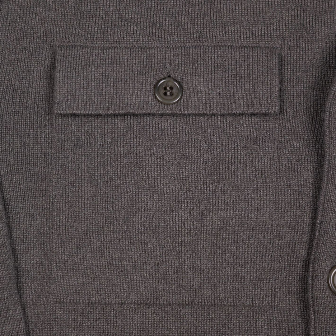 Green Cashmere Knit Overshirt Sweater