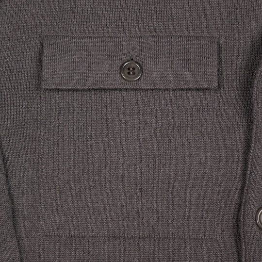 Green Cashmere Knit Overshirt Sweater