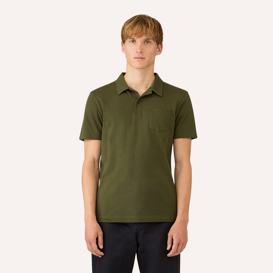 Deep Olive Riviera Short Sleeve Polo Shirt
