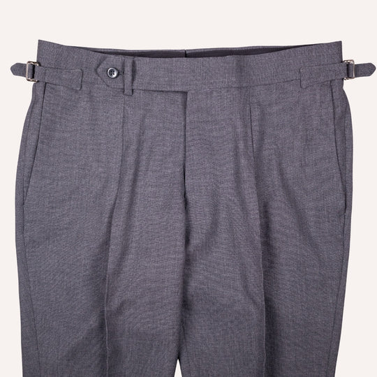 Mid Grey Tropical Wool Trousers
