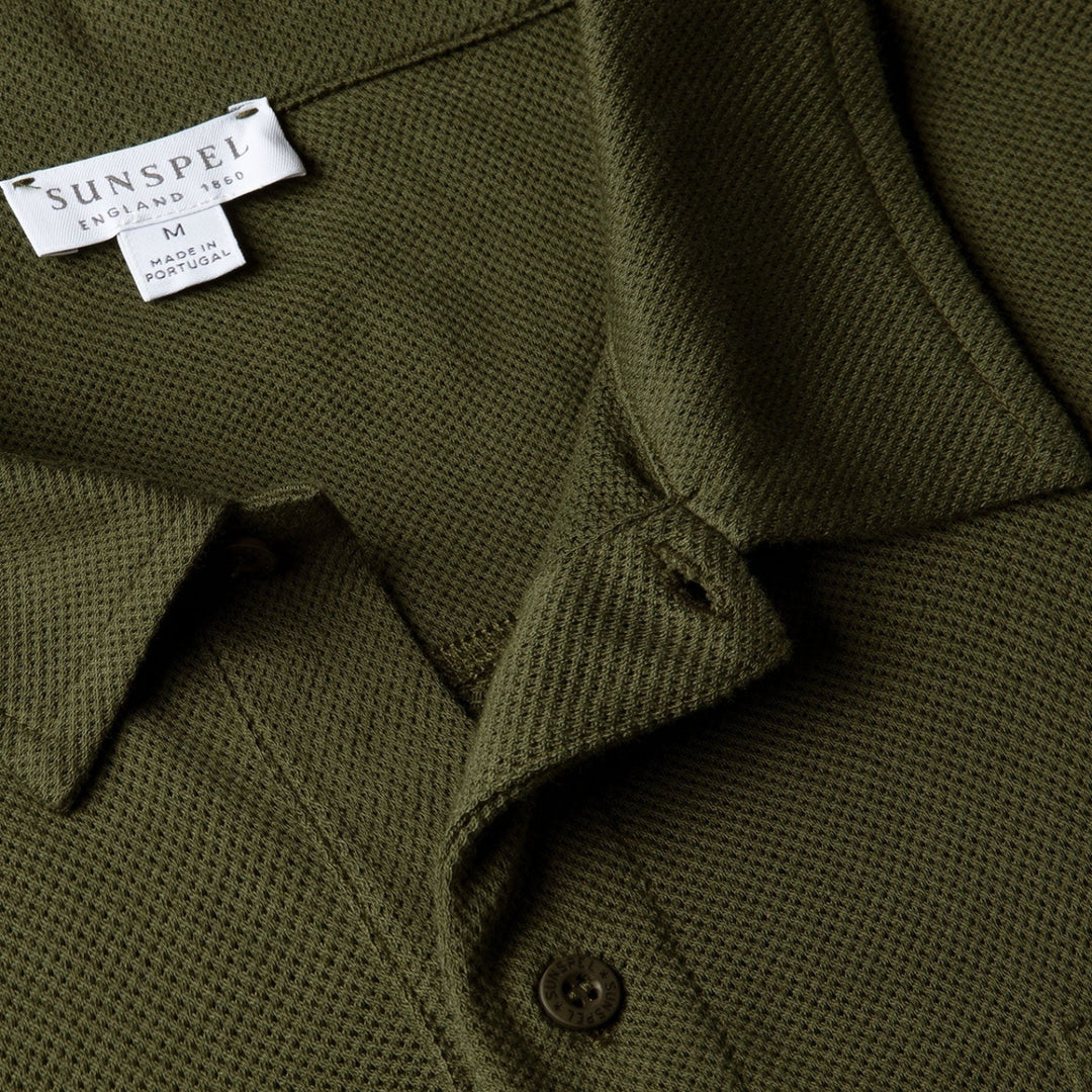 Deep Olive Riviera Short Sleeve Polo Shirt