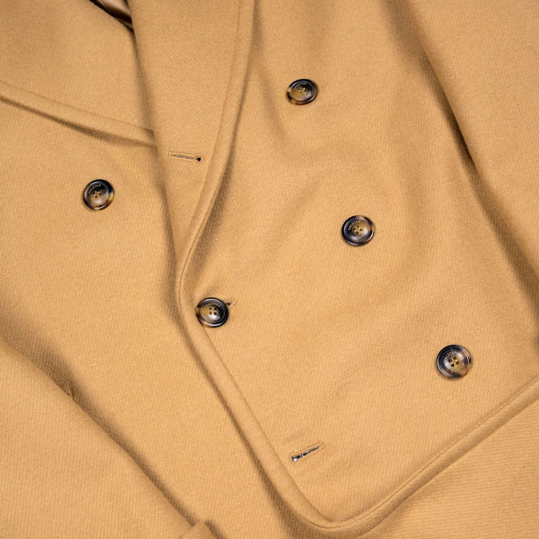 Camel Wool Double Breasted Coat