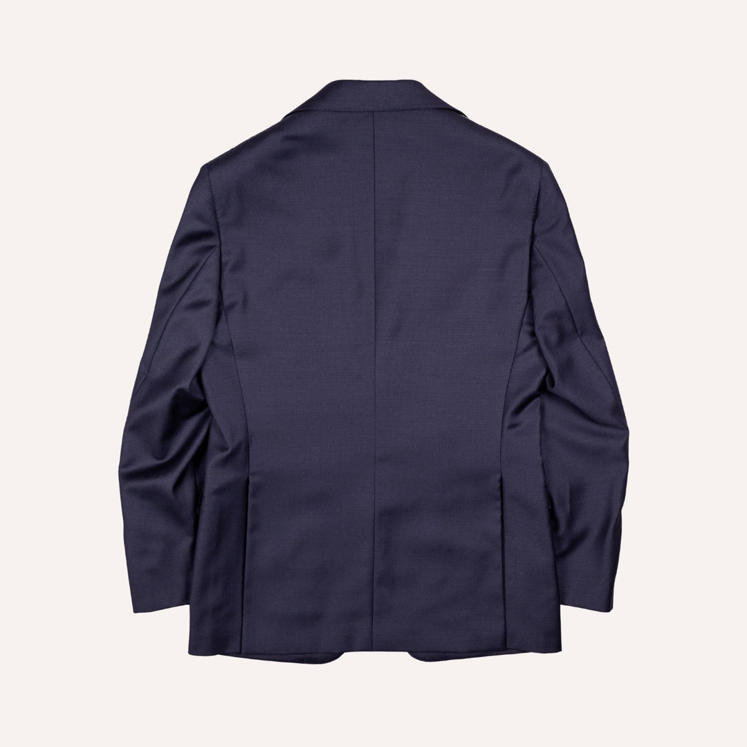 Navy  S120 Twill Wool Suit - Black Line