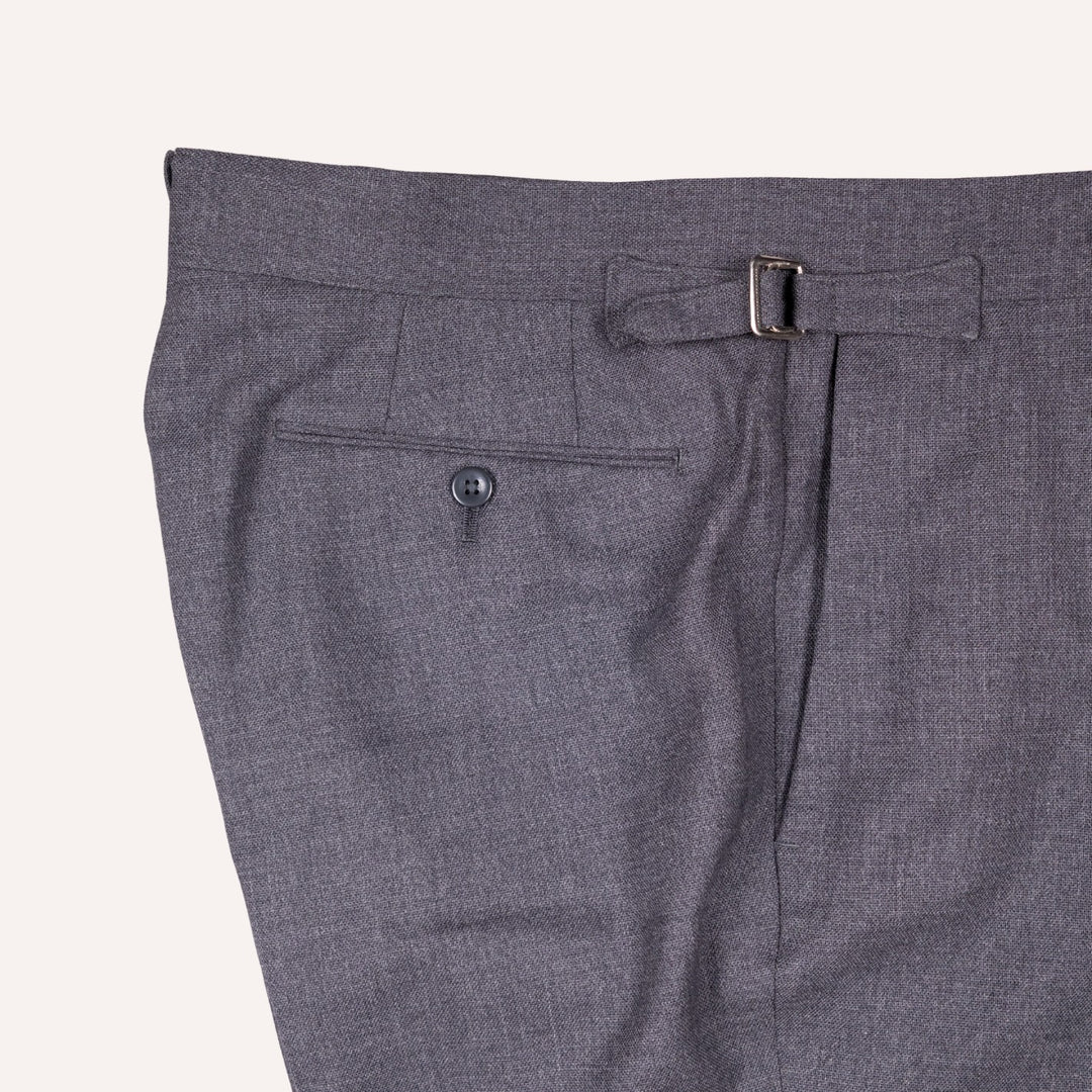 Mid Grey Tropical Wool Trousers