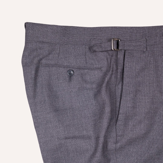Mid Grey Tropical Wool Trousers