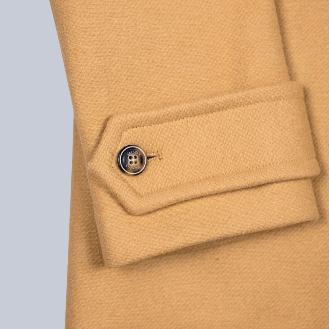 Camel Wool Double Breasted Coat