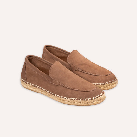 Taupe Suede Espadrilles