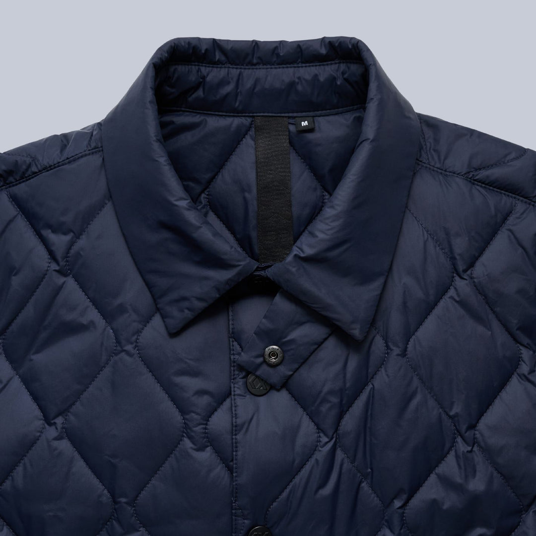 Navy Technical Padded Overshirt