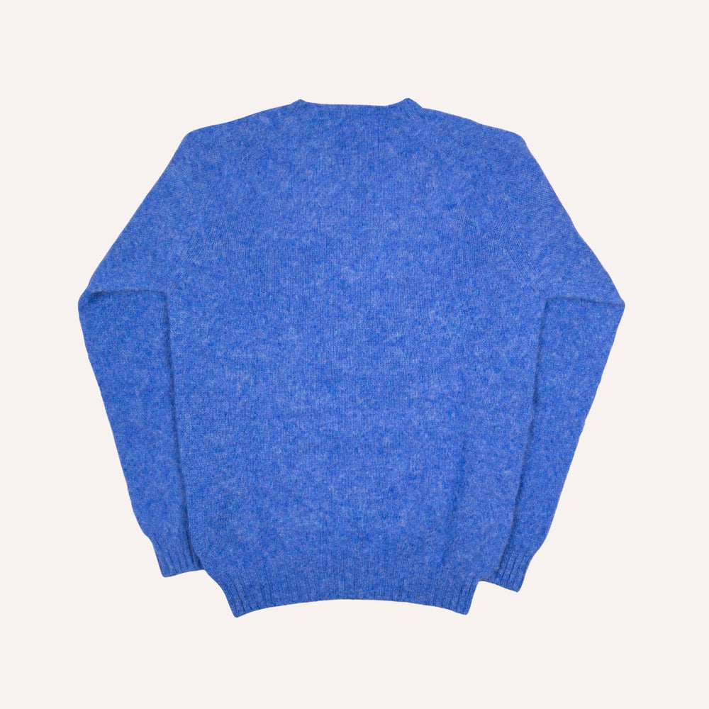 Cobalt Blue Lambswool Crewneck Sweater