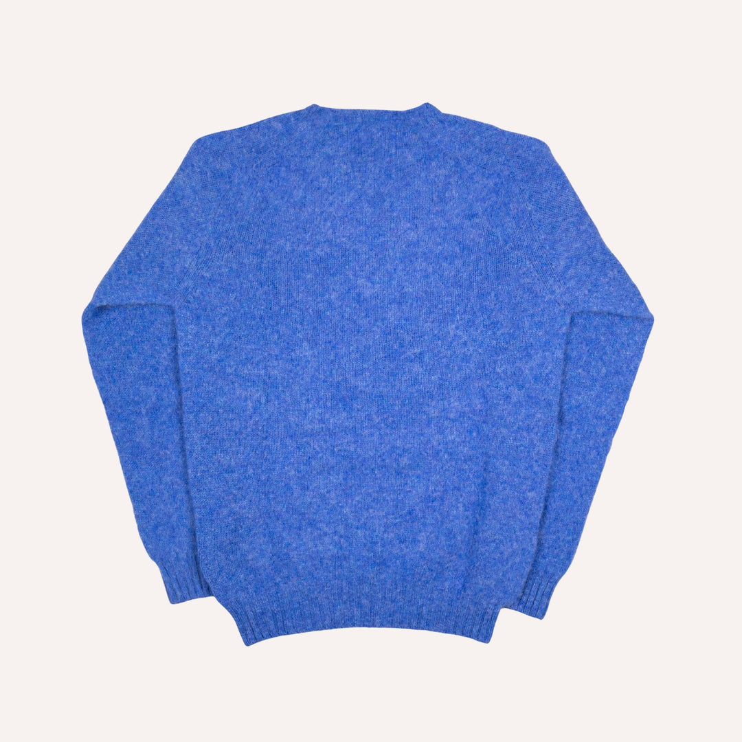 Cobalt Blue Lambswool Crewneck Sweater