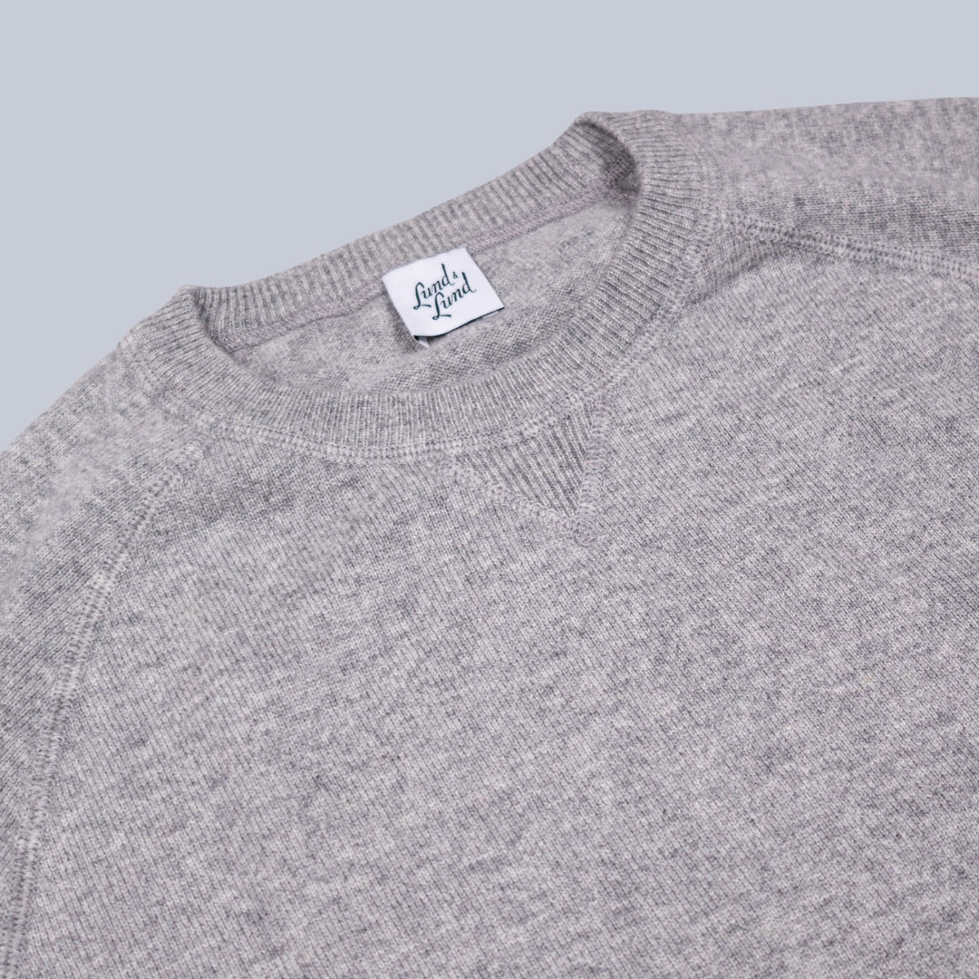 Grey Raglan Cashmere Sweater