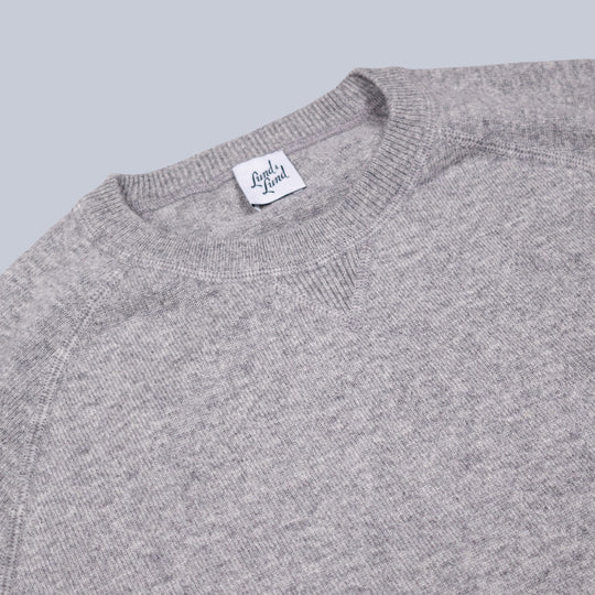 Grey Raglan Cashmere Sweater