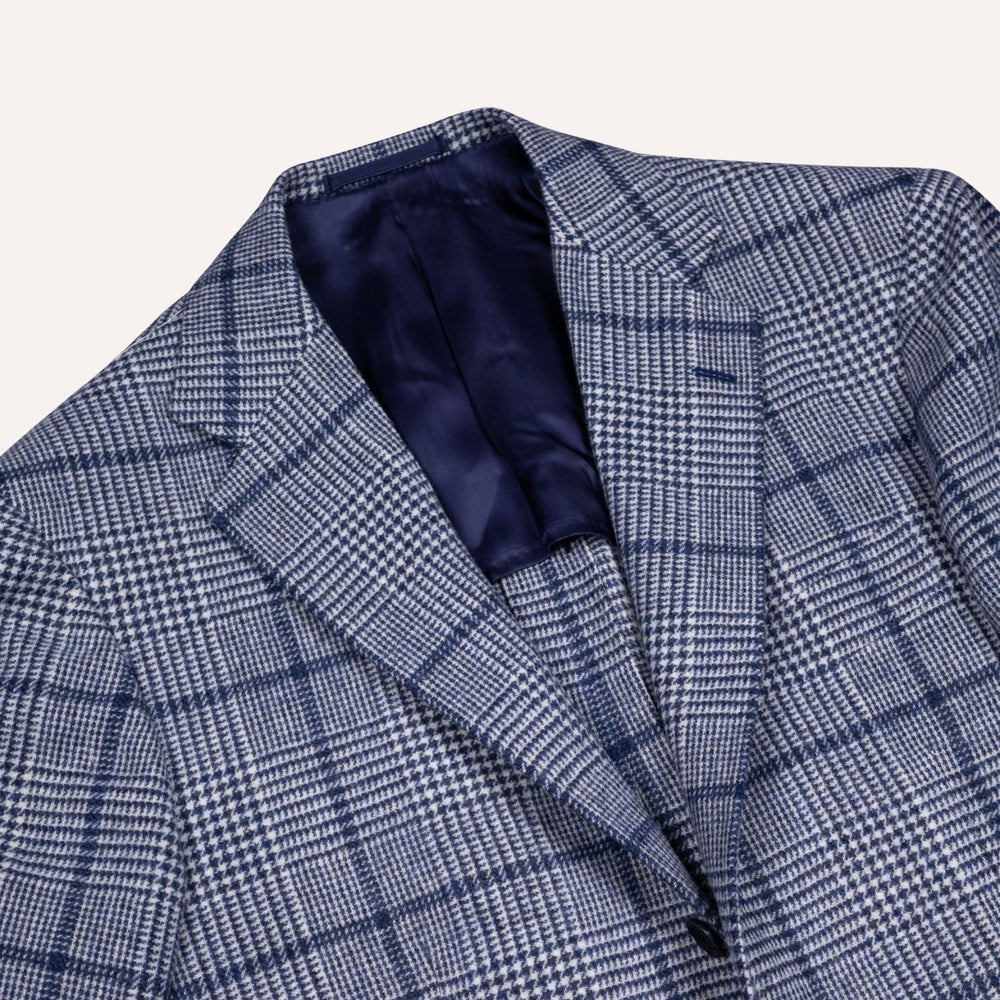 Blue Wool Glencheck Blazer