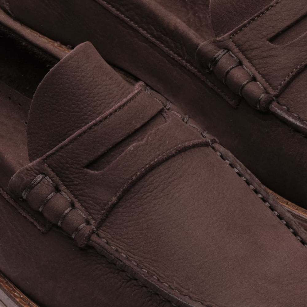 Chocolate Brown Nubuck Coraux Flexsole Loafers