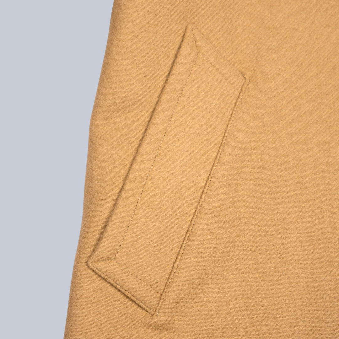 Camel Wool Double Breasted Coat