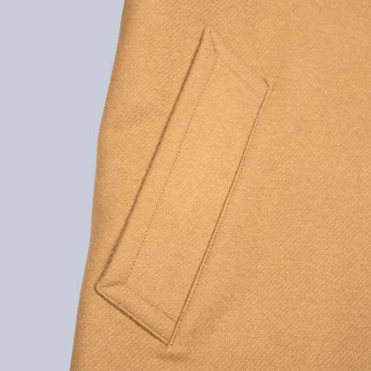 Camel Wool Double Breasted Coat