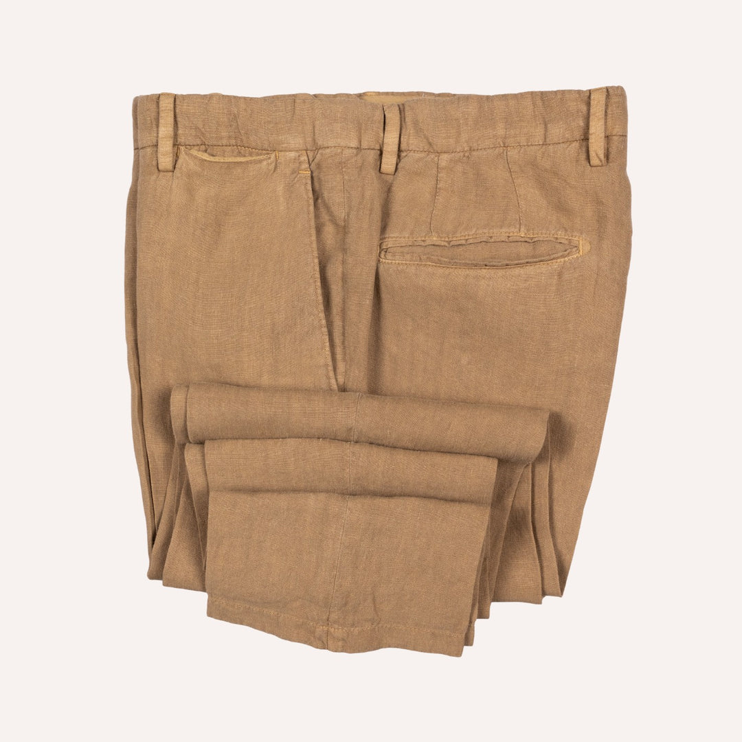 Tobacco Brown Washed Linen Suit