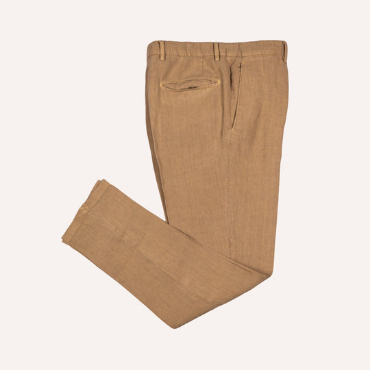 Tobacco Brown Washed Linen Suit