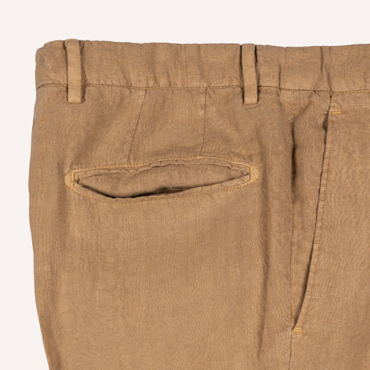 Tobacco Brown Washed Linen Suit