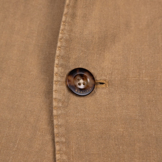 Tobacco Brown Washed Linen Suit